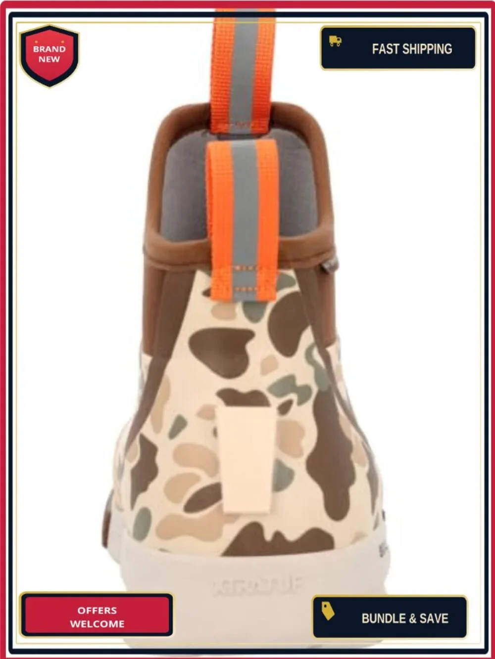 XTRATUF Waterproof Rubber Mid-Calf Boots Slip-Resistant Pull-On